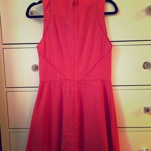 Summer line coral dress (above the knee; short)